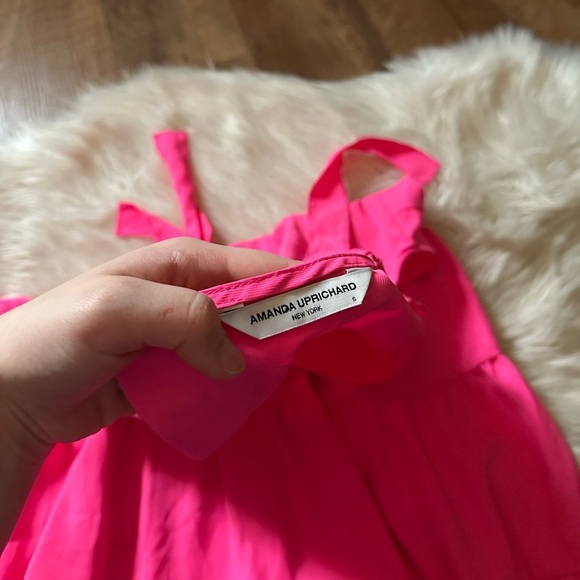 AMANDA UPRICHARD Pruitt Mini Dress In Hot Pink - Picture 5 of 5